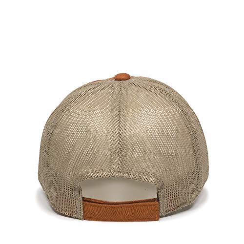 Outdoor Cap FWT-130 visor detail with pre-curved brim for easy style.