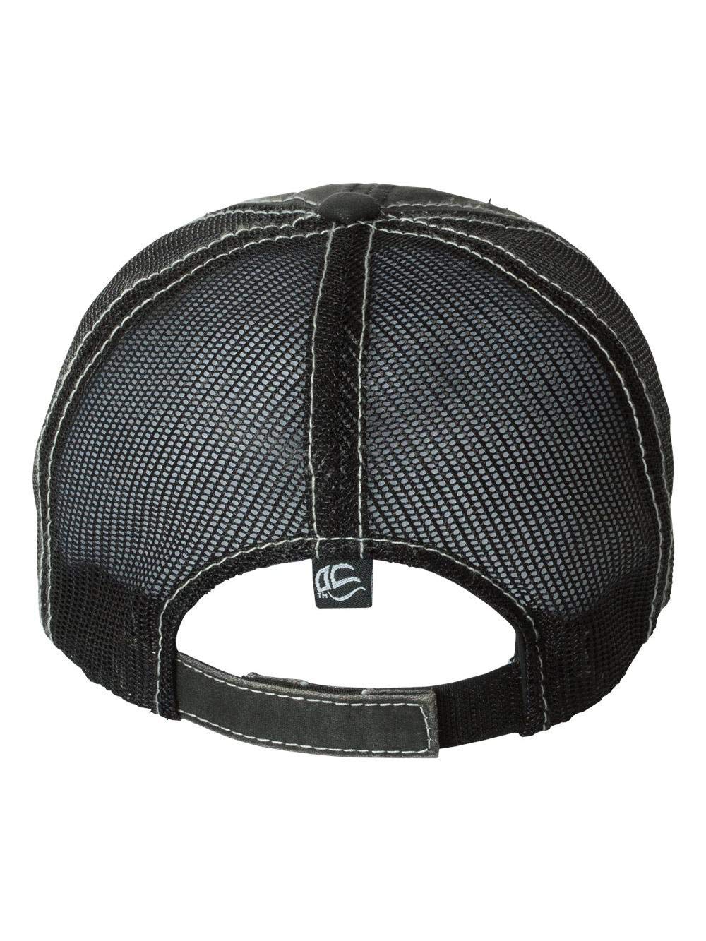 Outdoor Cap HPD-610M black back view showing one-size-fits-all adjustability.