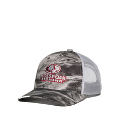 Outdoor Cap Mossy Oak Elements Agua Manta hat front view shows adjustable fit for secure wear on water