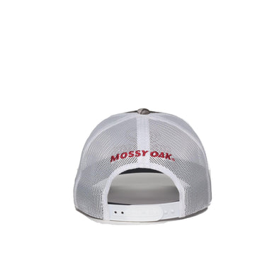 Outdoor Cap Mossy Oak Elements Agua Manta logo close-up highlights authentic fishing style