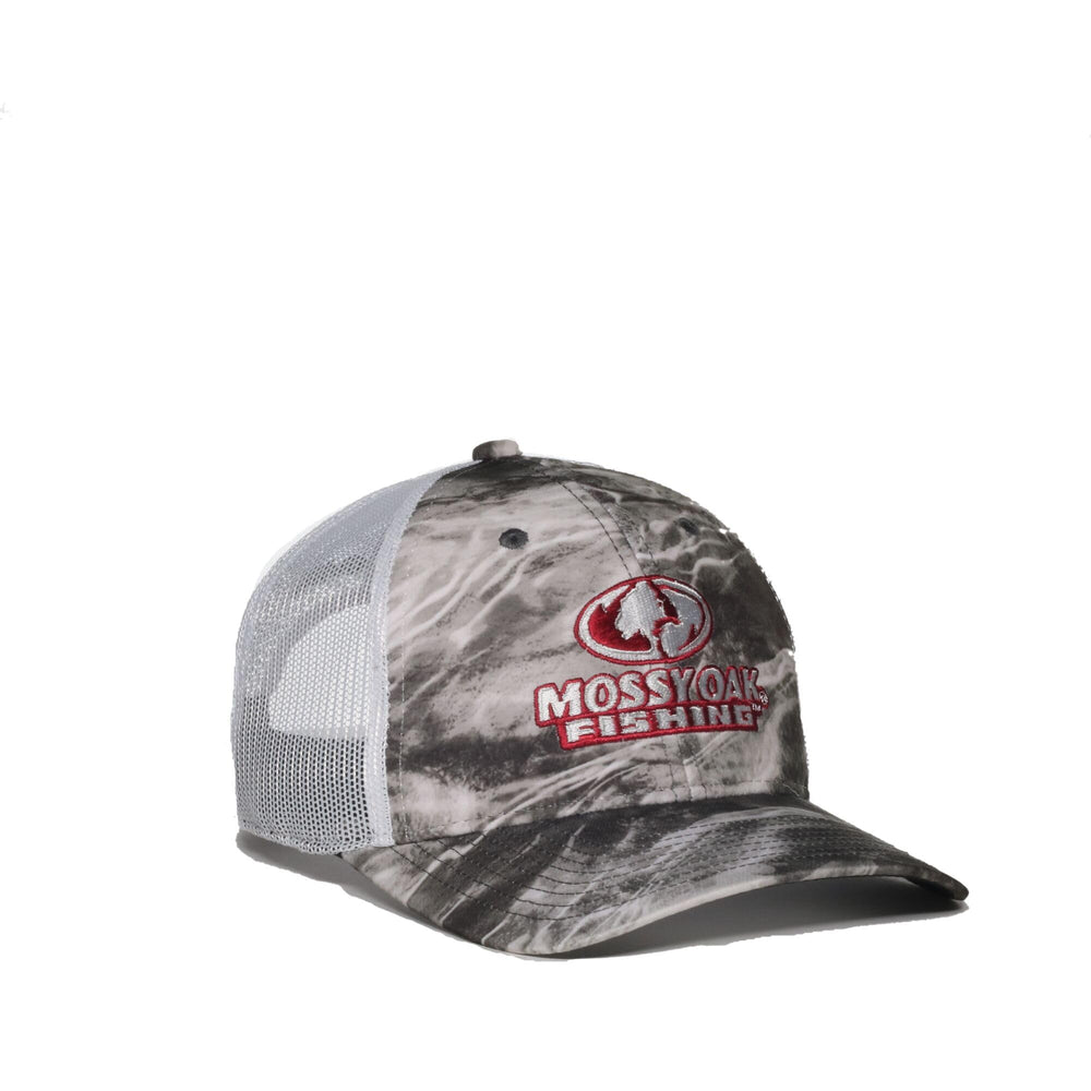 Outdoor Cap Mossy Oak Elements Agua Manta hat mesh back view emphasizes airflow for hot days on boats