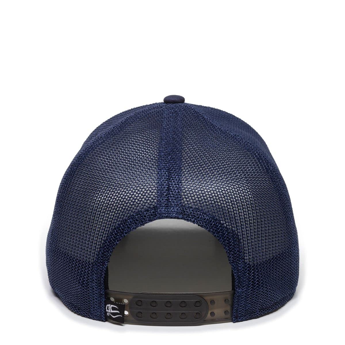 Outdoor Cap RGR-360M navy side view, ergonomic silhouette.