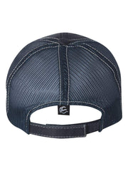 Outdoor Cap HPD-610M Navy close-up highlighting durable stitching and fabric