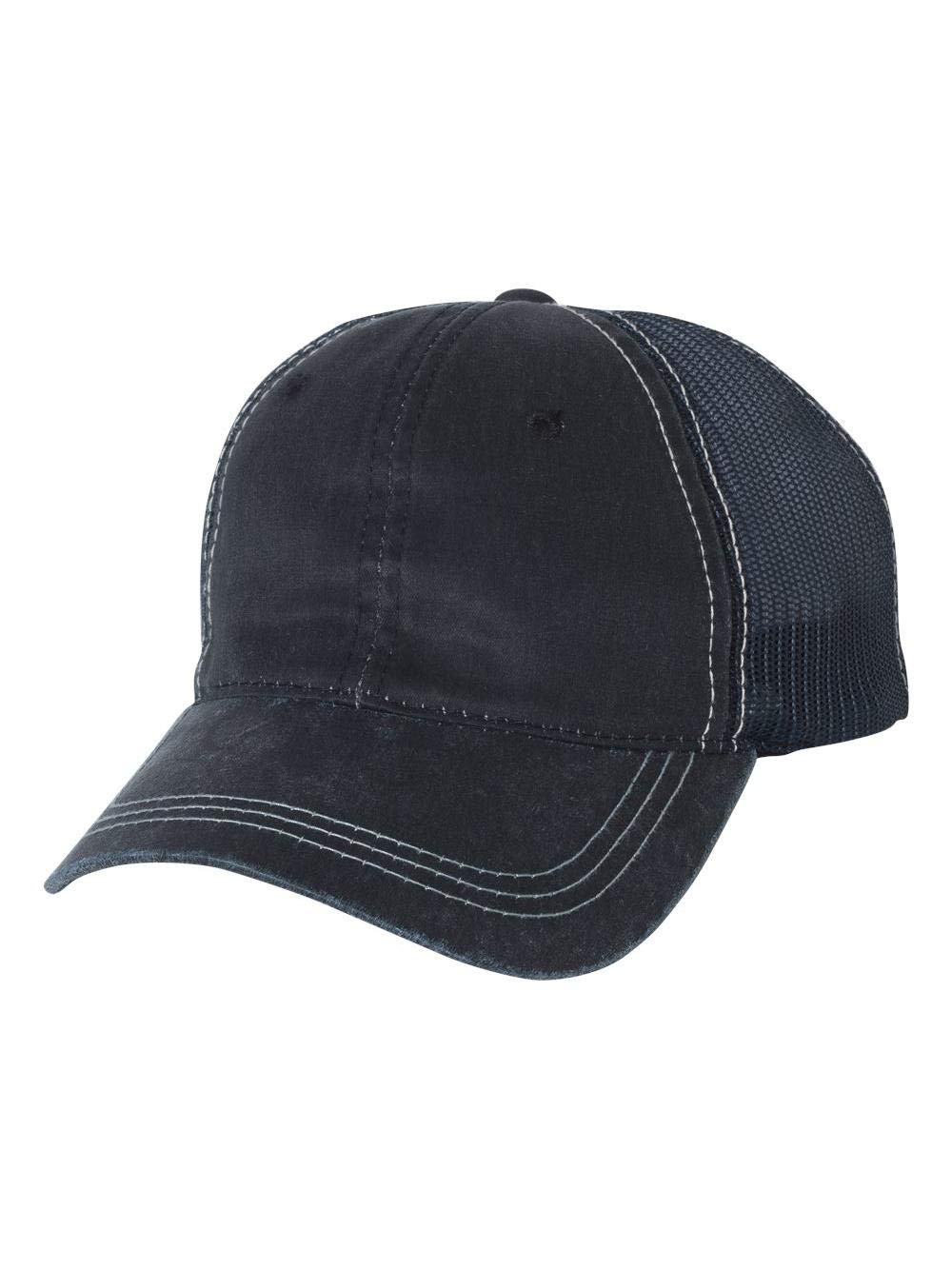 Outdoor Cap HPD-610M Navy side view emphasizing one-size-fits-all convenience