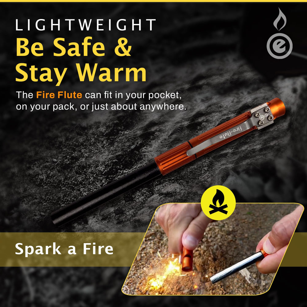 OUTDOOR ELEMENT Fire Flute has a durable aluminum body for rugged use.