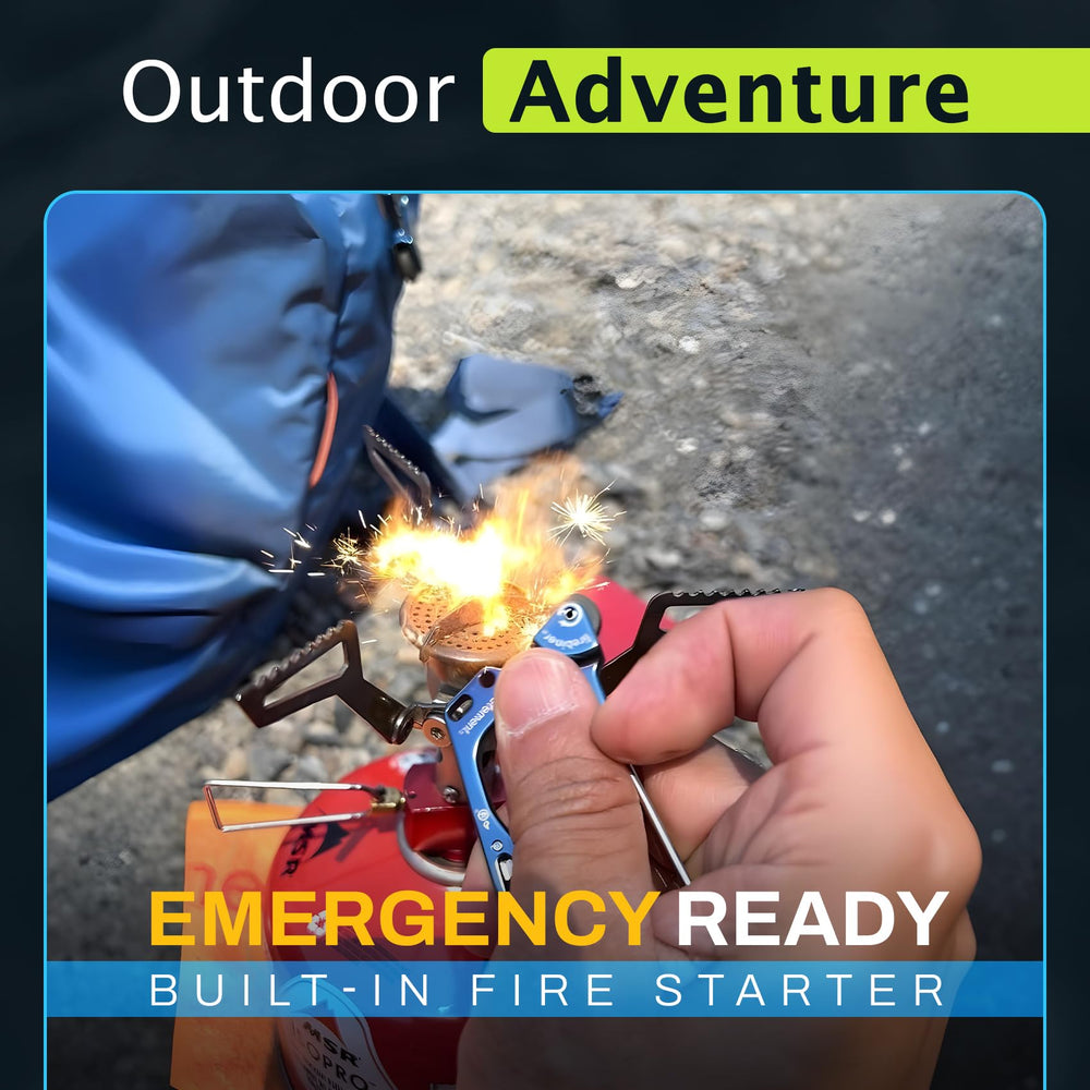 OUTDOOR ELEMENT Firebiner hang slots enable clip-anywhere versatility.