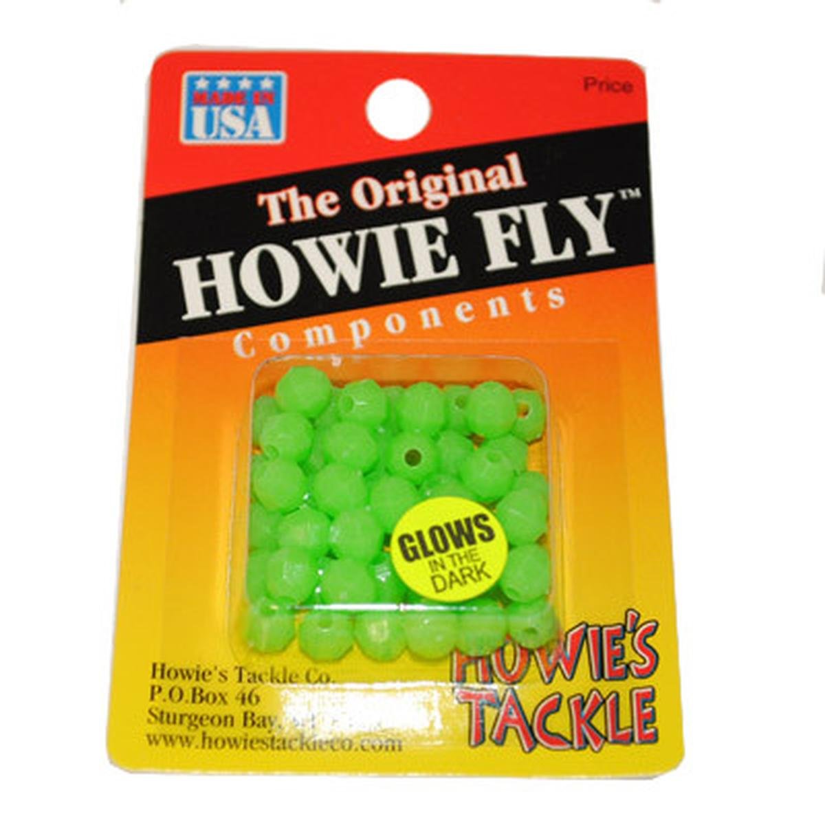 Outdoor Howie Beads Glow #6 green; improves visibility for rigs and setups.