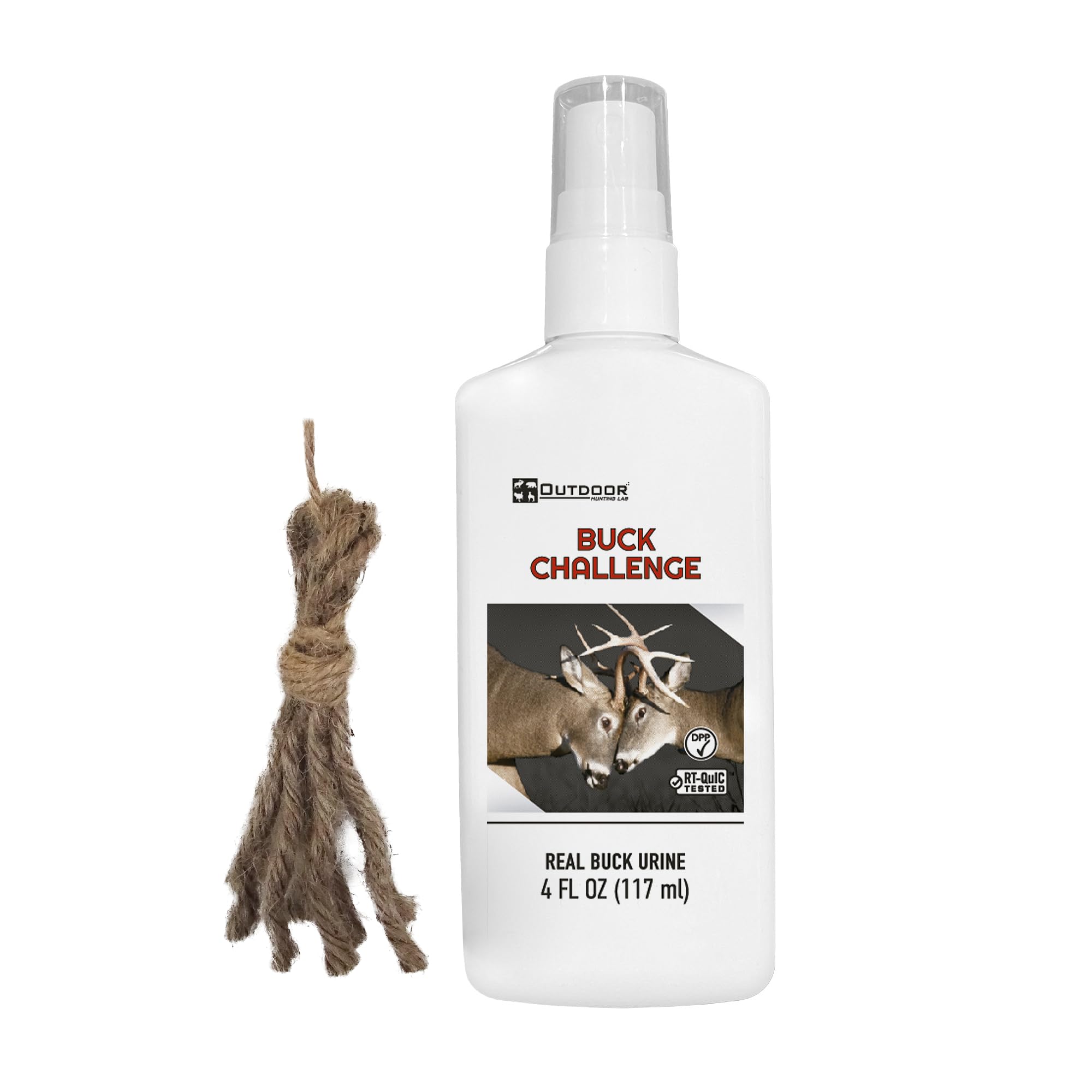 Outdoor Hunting Lab Buck Challenge Deer Urine bottle attracts bucks at the stand