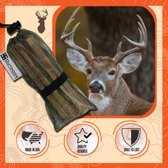 Outdoor Hunting Lab rattle bag deer call side view highlights grab-and-go design.