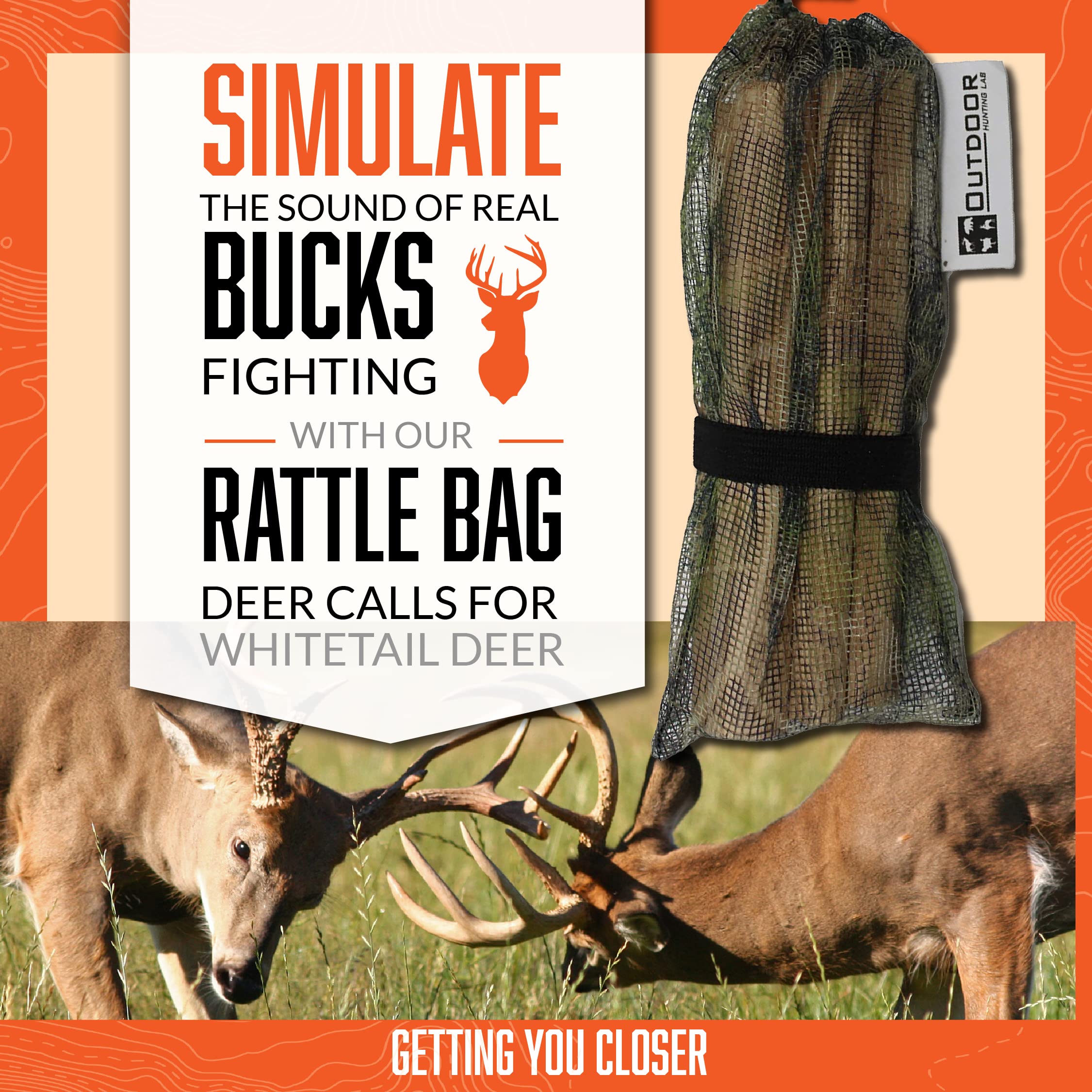 Outdoor Hunting Lab rattle bag sound carry with mesh construction for louder calls.