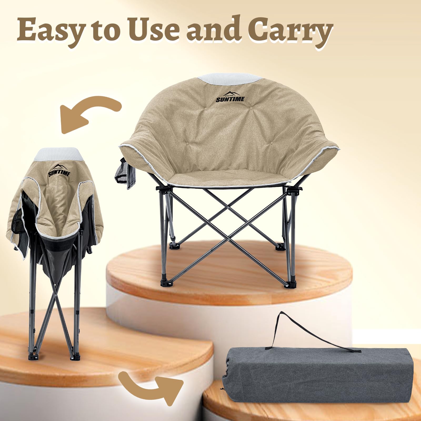 OUTDOOR LIVING SUNTIME chair on lawn demonstrating versatile outdoor use.