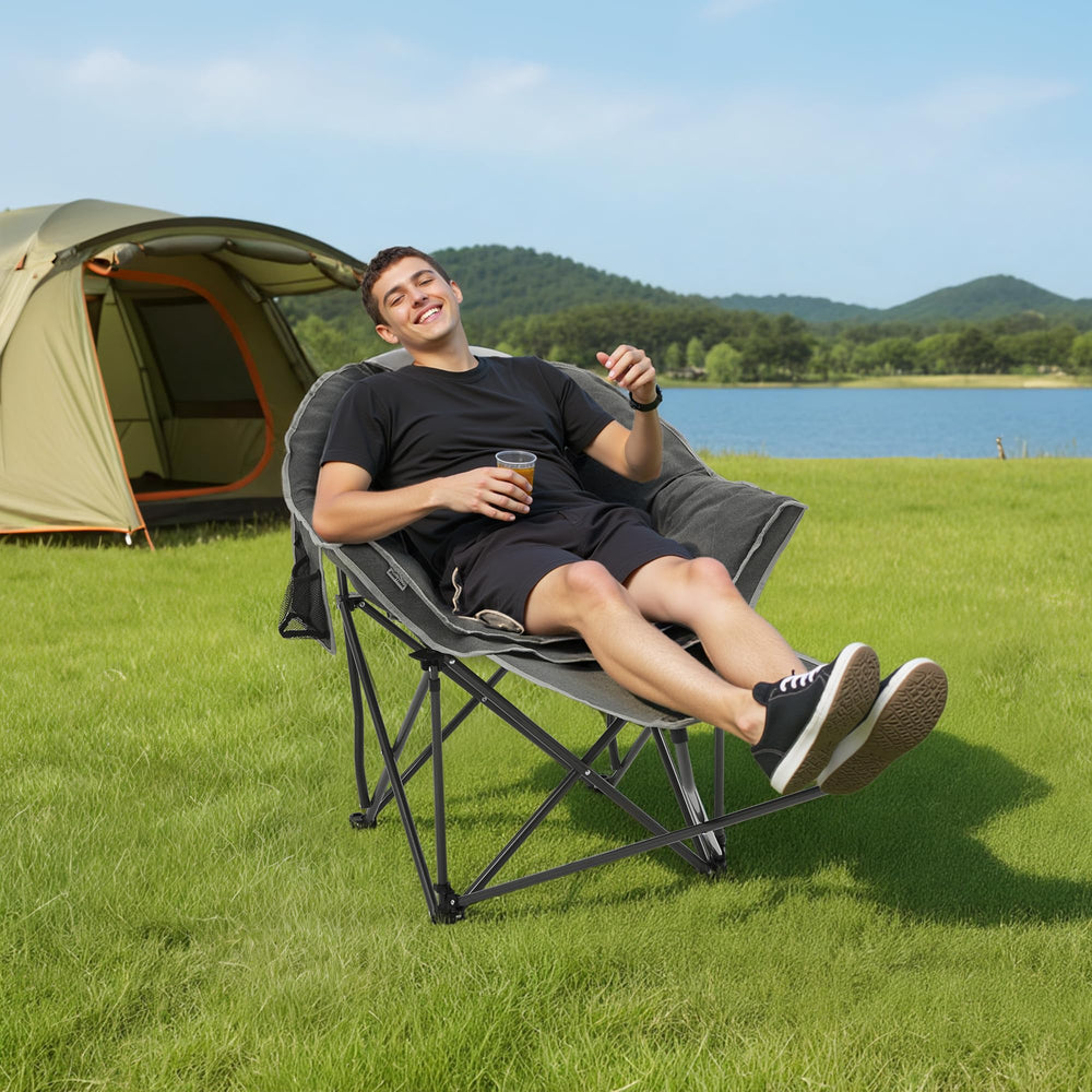 Removable footrest extended to 26 inches for leg support with OUTDOOR LIVING SUNTIME.