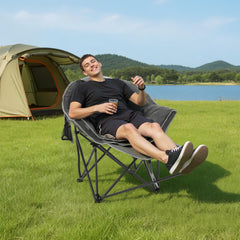 Removable footrest extended to 26 inches for leg support with OUTDOOR LIVING SUNTIME.