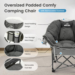 Side mesh pocket on OUTDOOR LIVING SUNTIME chair keeps essentials reachable.