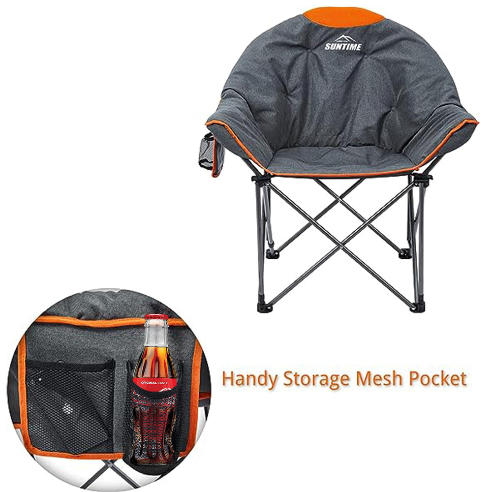 Outdoor Living Suntime storage pocket accessed during casual outdoor use