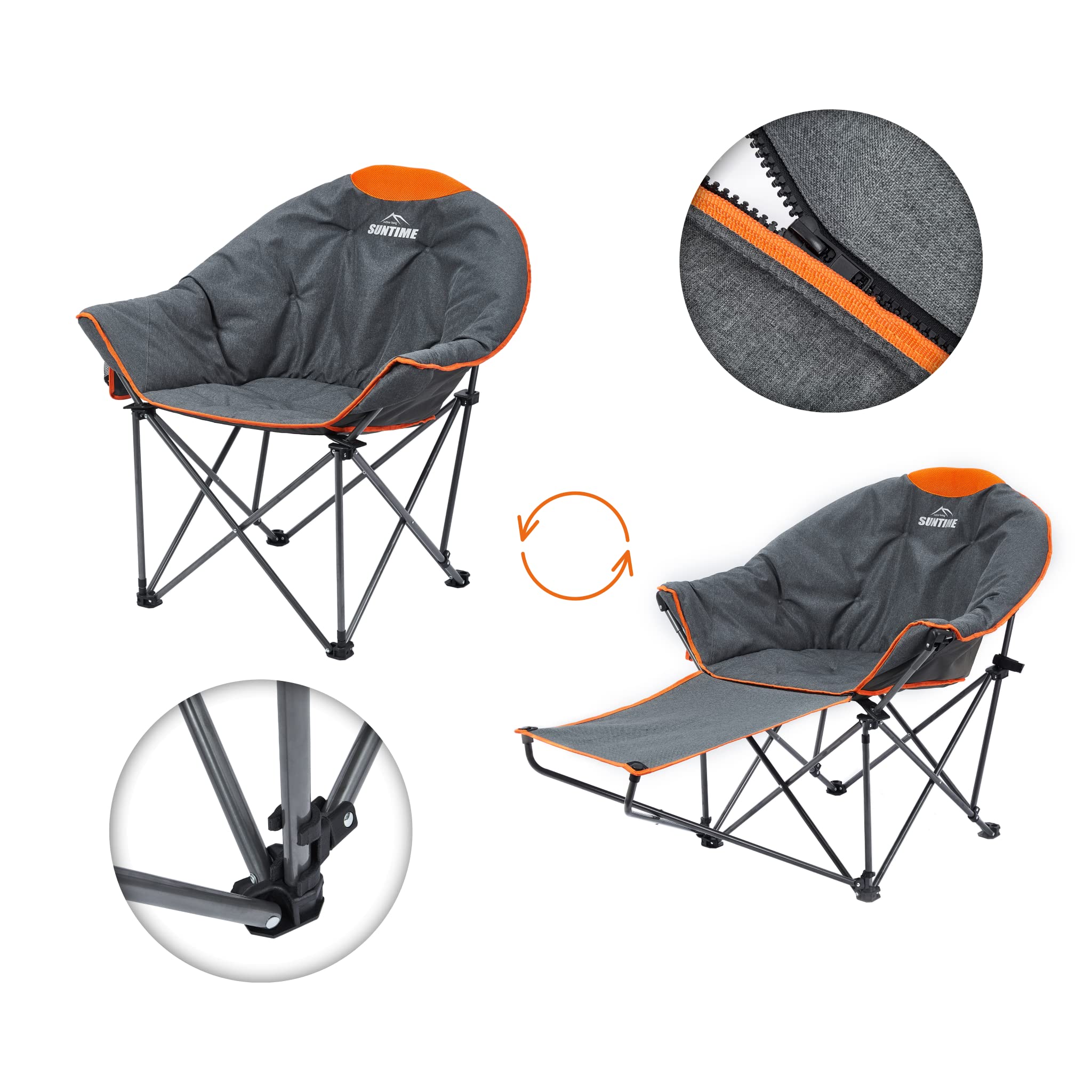 Outdoor Living Suntime sturdy steel-frame construction shown for lasting reliability