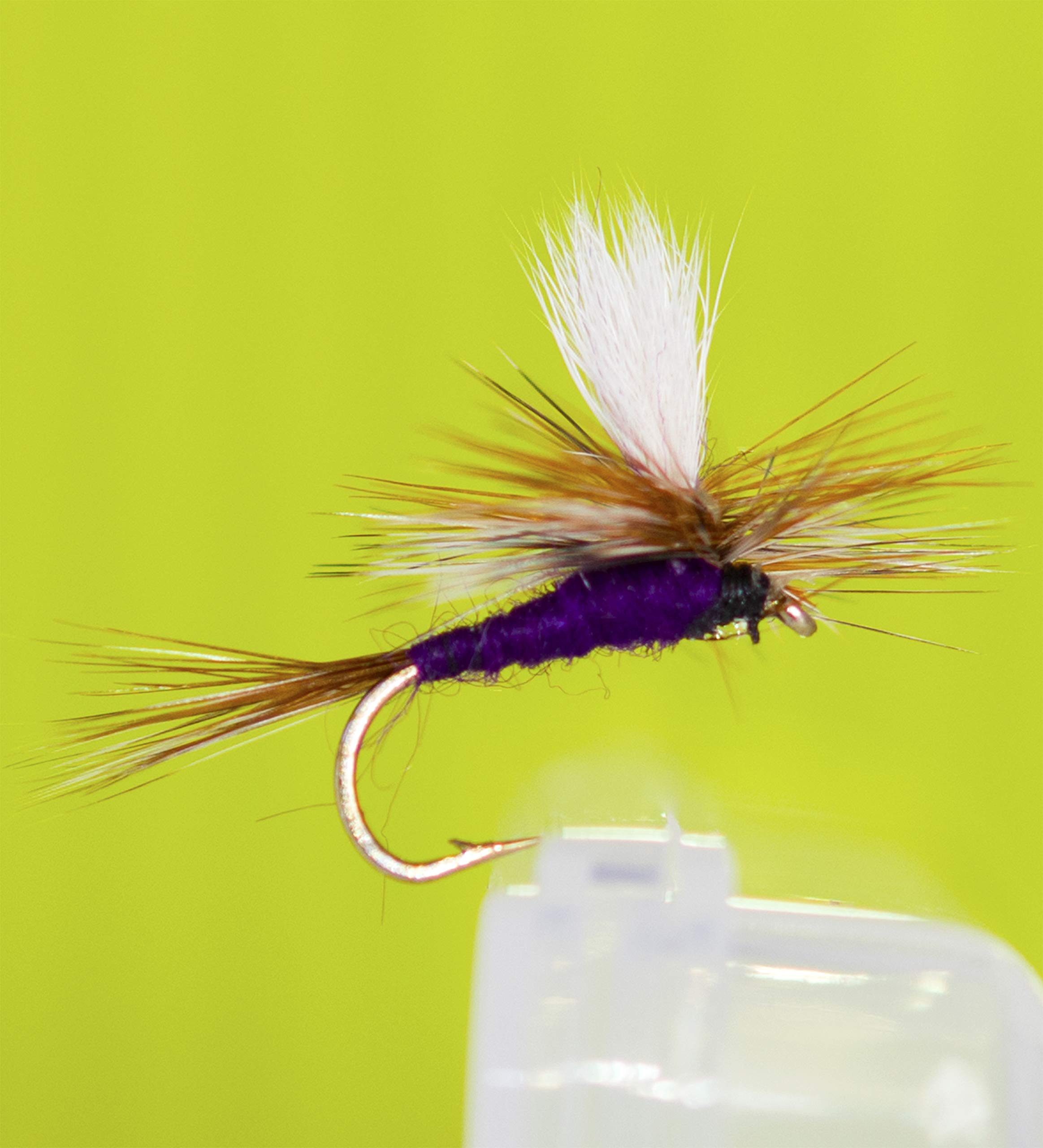 Outdoor Planet Adams Purple Parachute Dry Fly ready for trout angling.