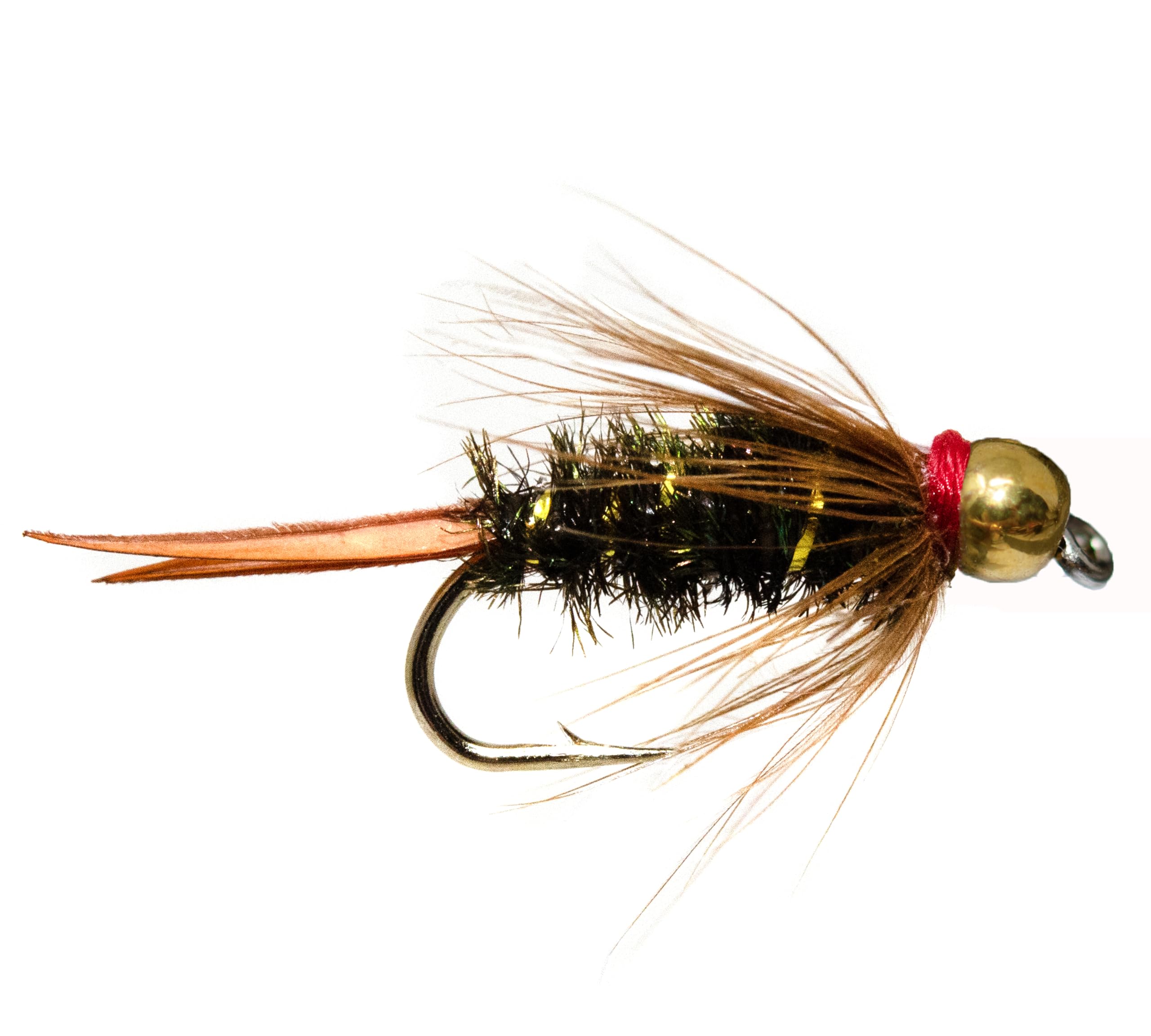 Outdoor Planet Bead Head Prince Nymph flies ready for river fishing, versatile nymph pattern.