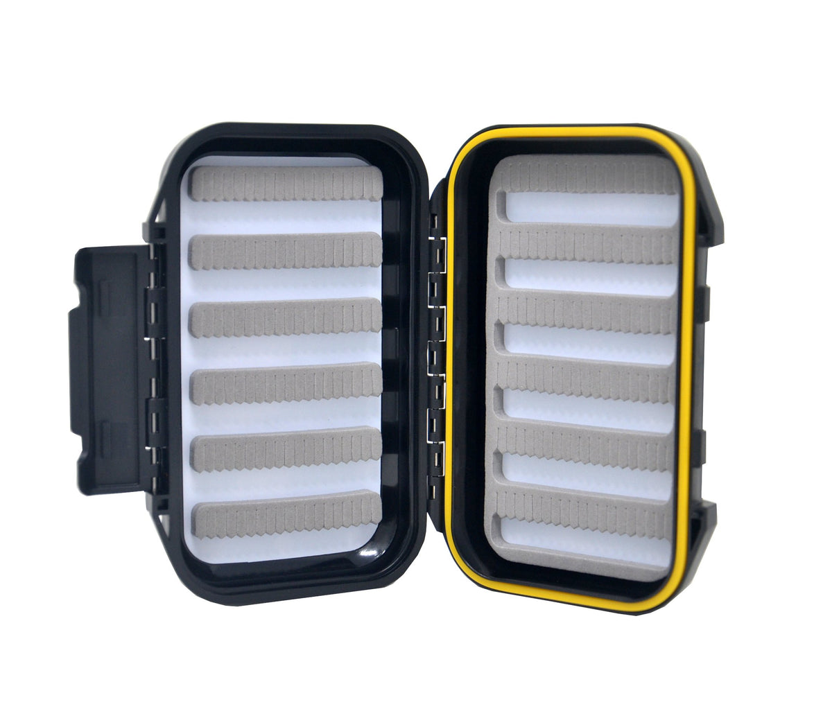 Outdoor Planet fly box front view highlighting compact, durable design for anglers