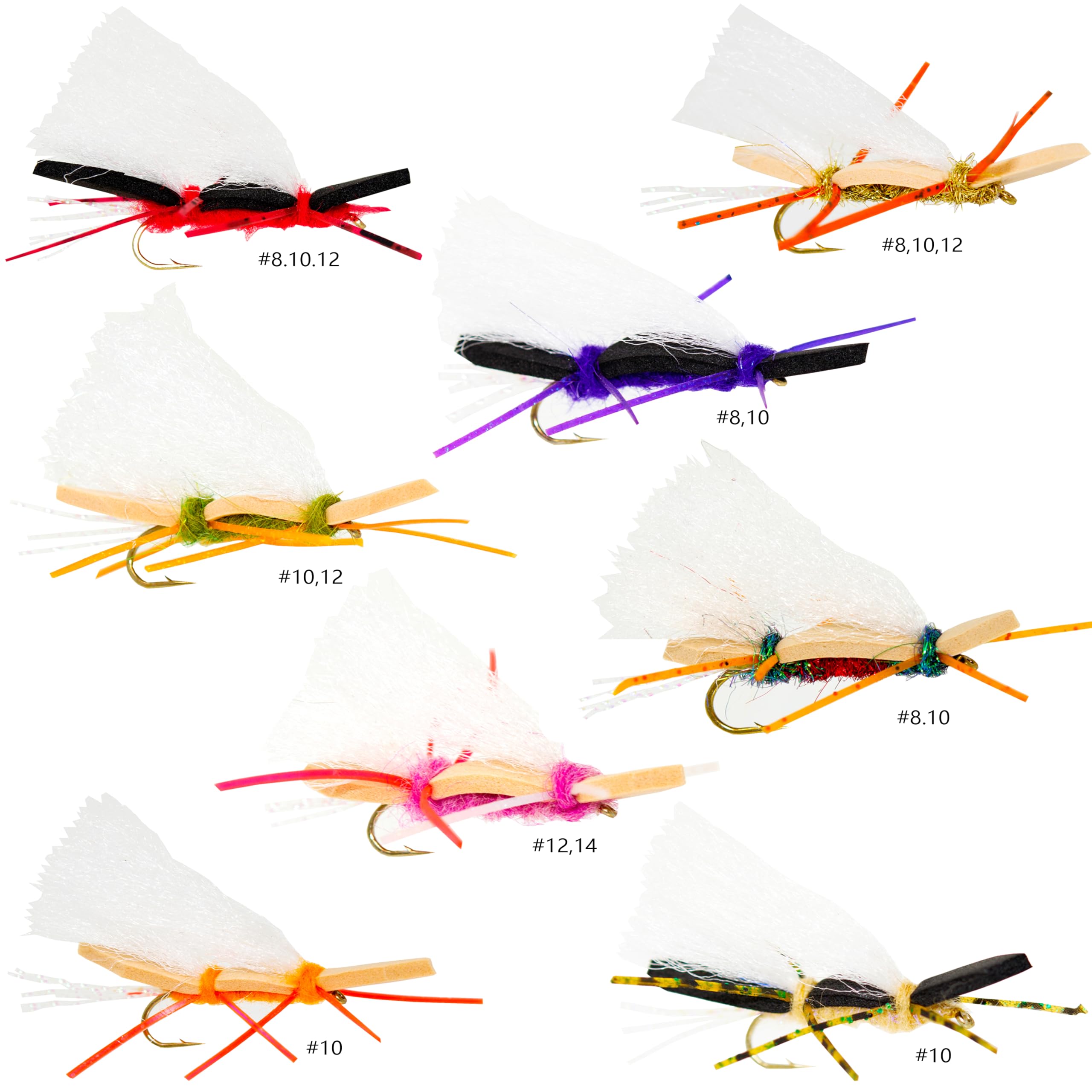 Outdoor Planet chubby chernobyl trout flies collection highlighting versatility