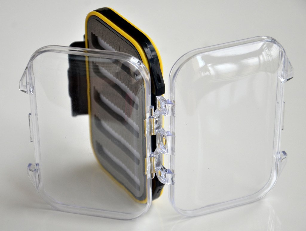 Outdoor Planet compact fly box measures 4.17 by 3 by 1.34 inches for pockets.