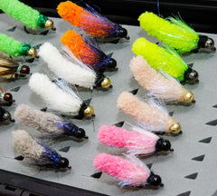 Outdoor Planet mop fly colors include tan chartreuse red and more