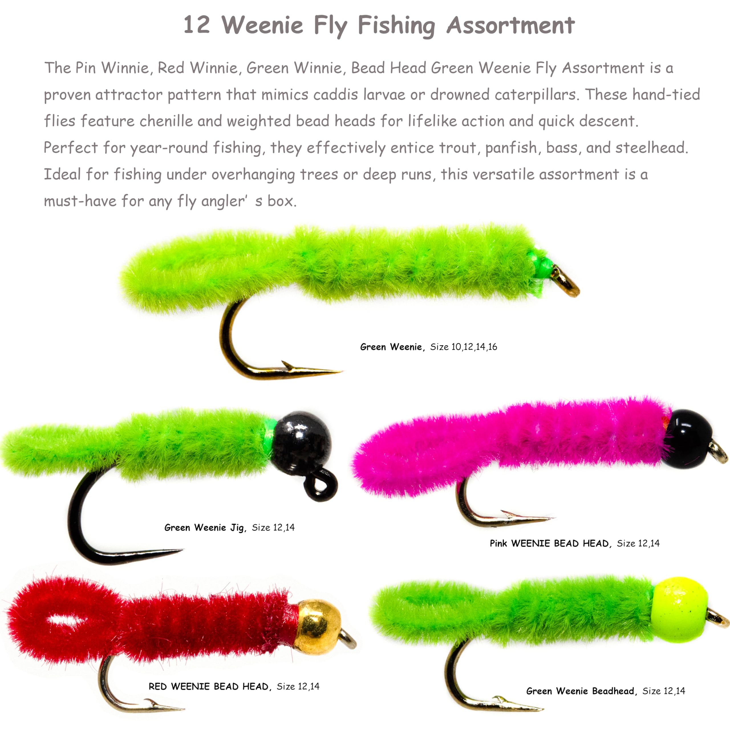 Outdoor Planet San Juan Worm Power Bead flies offering color variety for river conditions