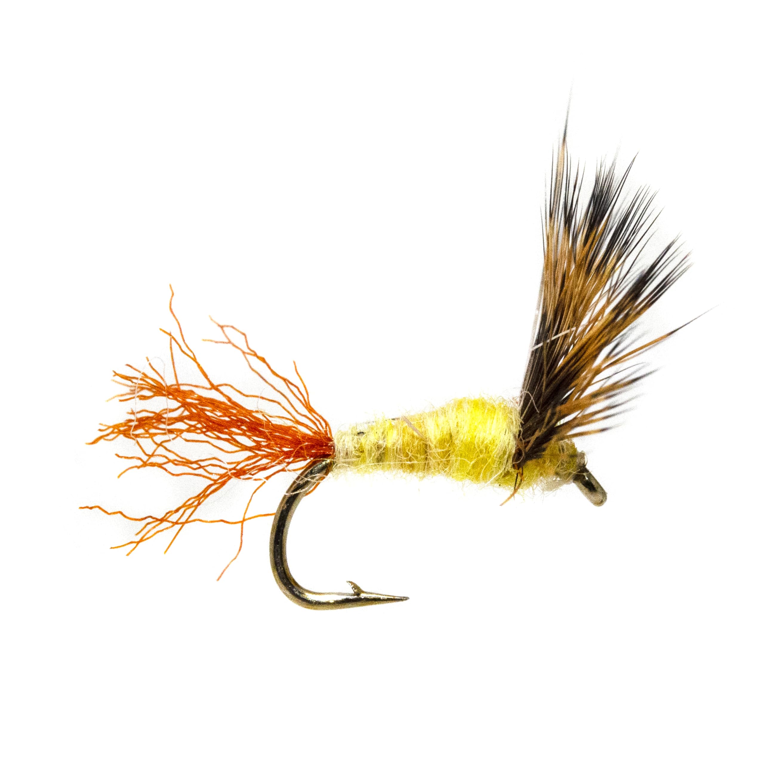 Outdoor Planet Sparkle Dun dry fly in a convenient 12-fly dozen-pack.