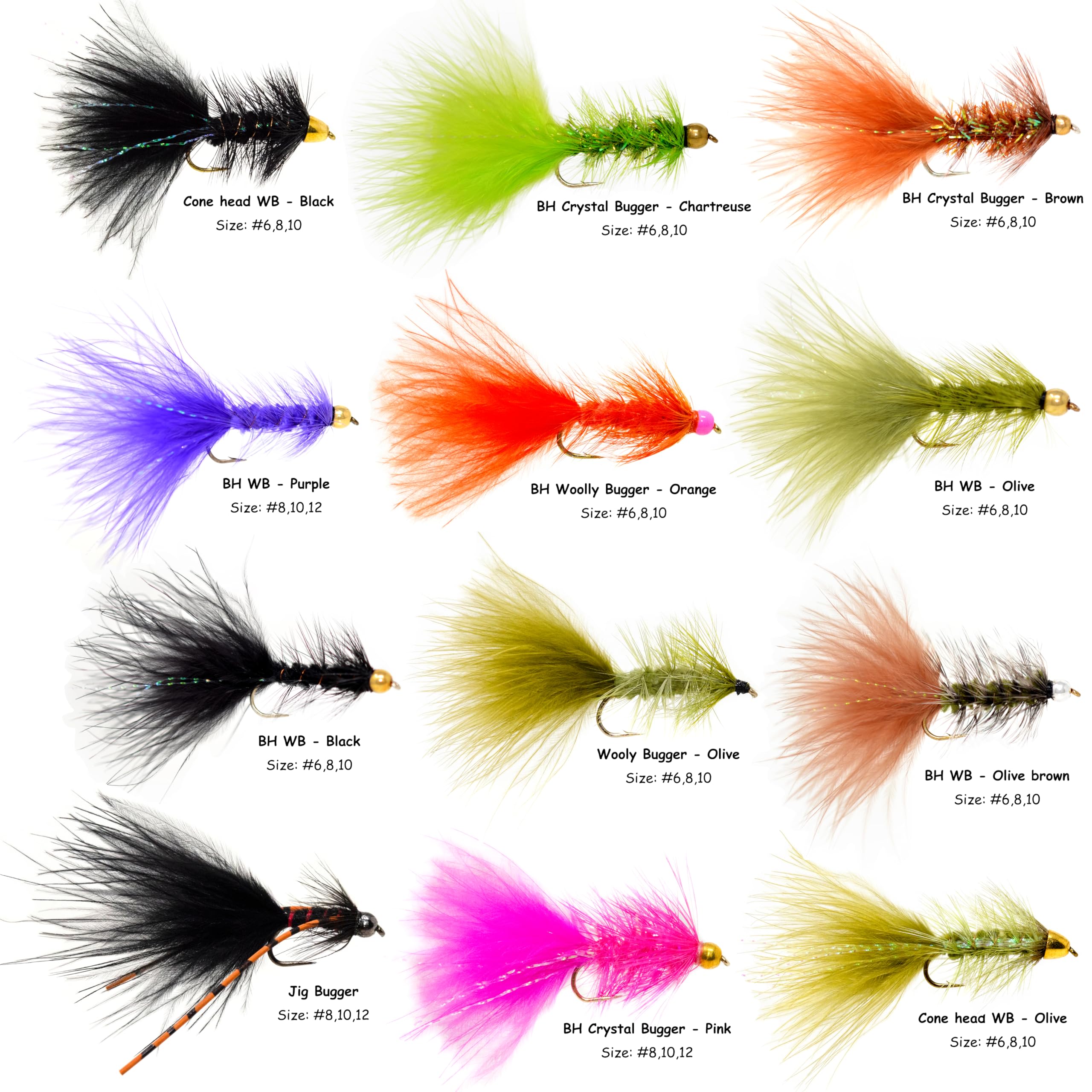 Outdoor Planet Wooly Bugger cone head flies for diverse species, proven streamer option