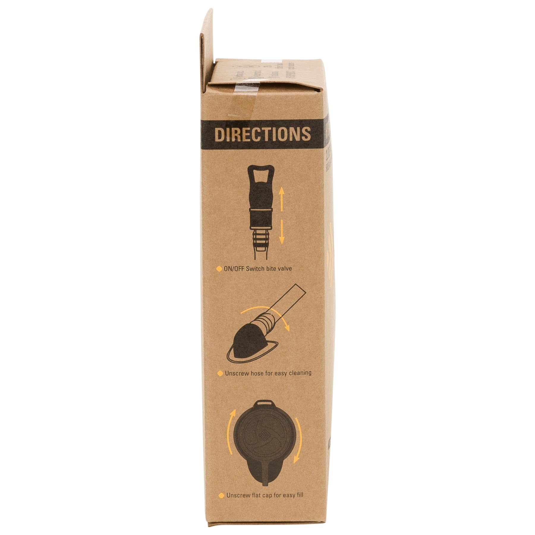 Outdoor Products 2L hydration reservoir screw-in bite valve with on/off control.