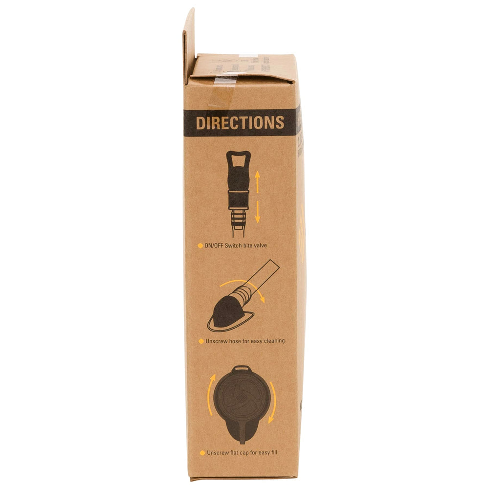 Outdoor Products 2L hydration reservoir screw-in bite valve with on/off control.