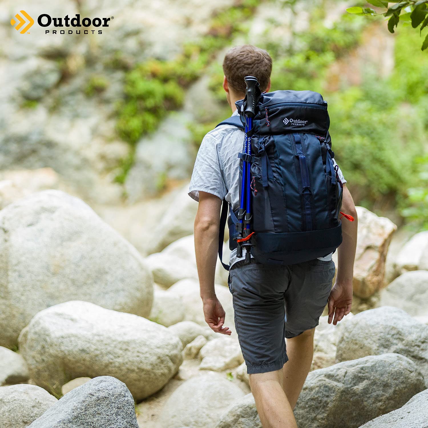 Outdoor Products Arrowhead Mammoth back panel with ventilated mesh for cooling during hikes