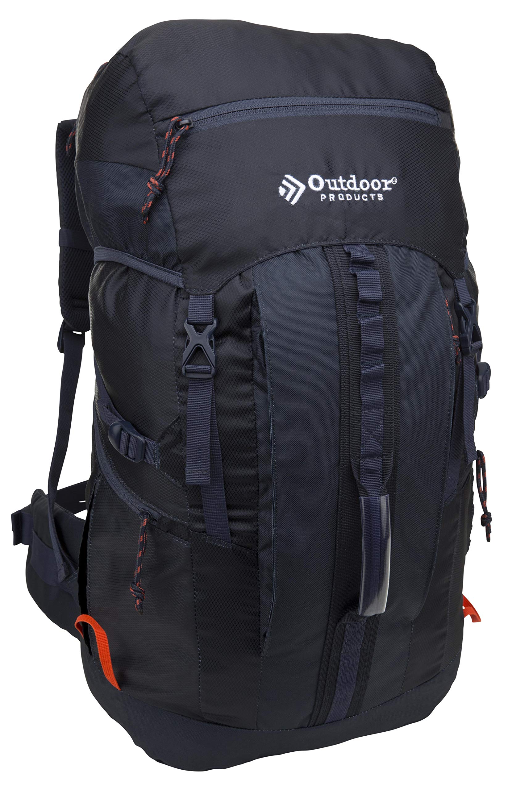 Outdoor Products Arrowhead Mammoth backpack front view showing rugged durability and 47.5L capacity