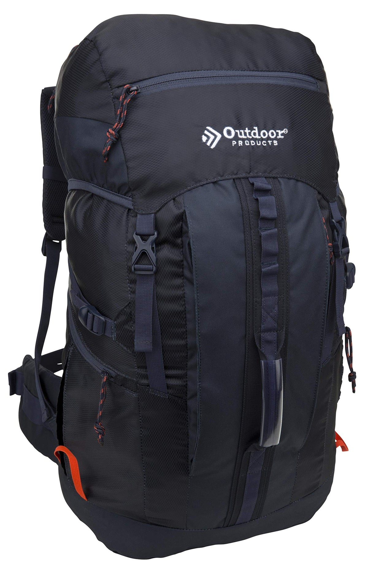 Outdoor Products Arrowhead Mammoth backpack front view showing rugged durability and 47.5L capacity