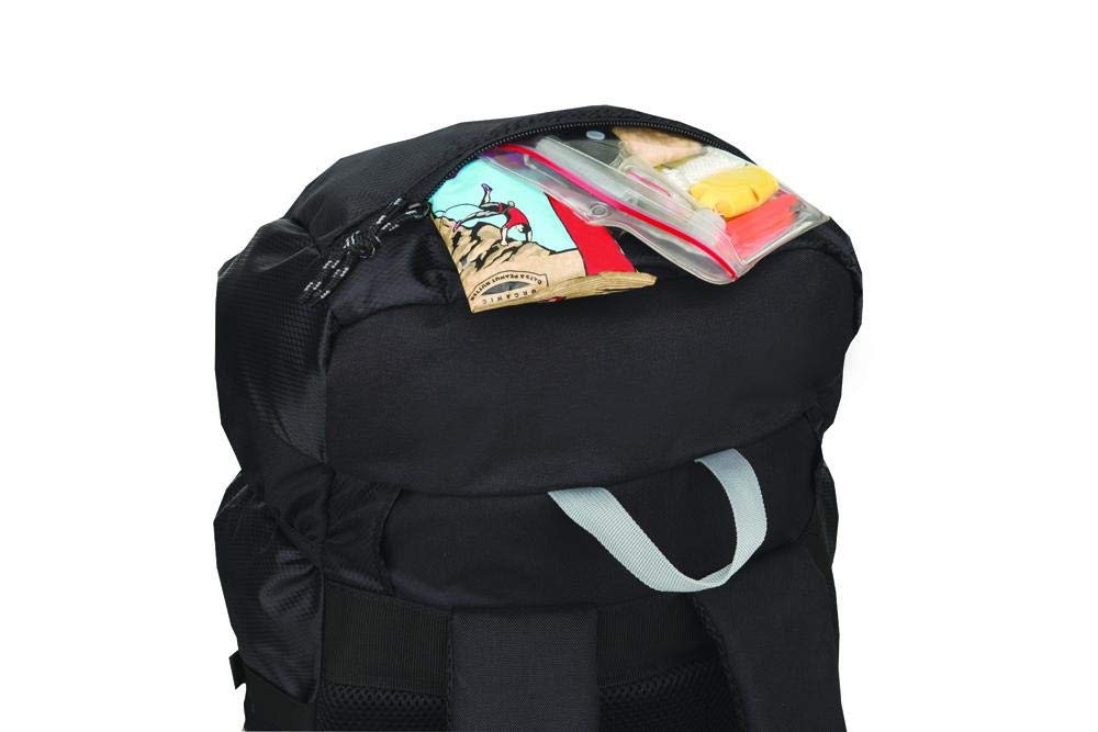 Outdoor Products Arrowhead Mammoth side pocket access demonstrates quick reach for snacks.