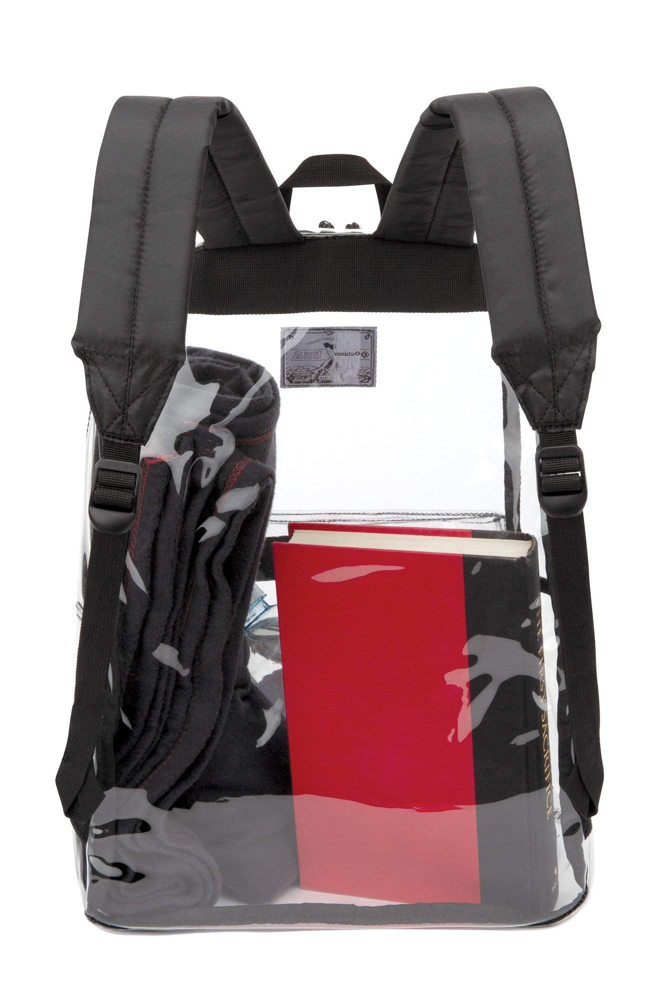 Outdoor Products Clear Pass Daypack pink peacock shoulder strap, padded for comfortable carrying.