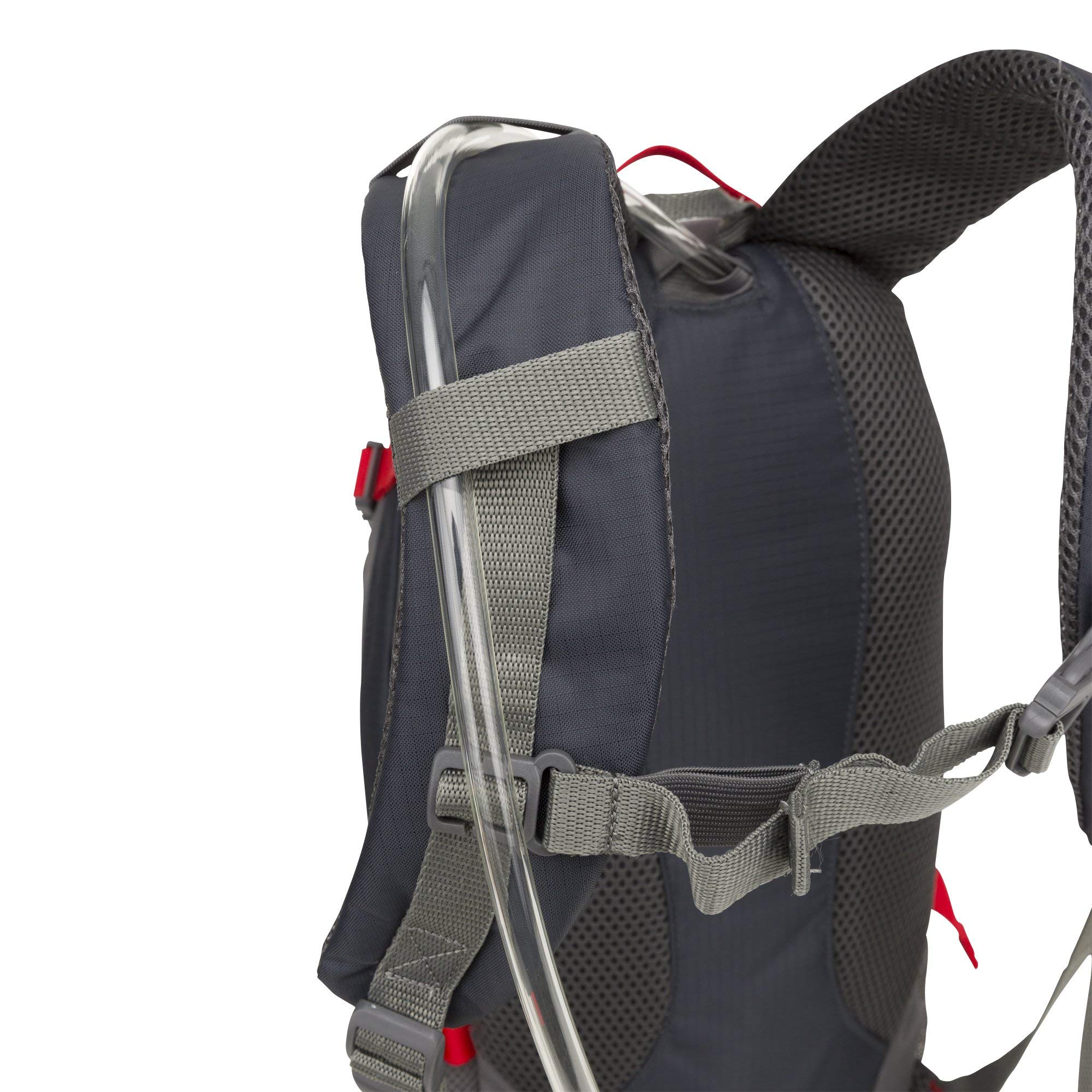 Outdoor Products Mist Hydration Pack expandable front pocket for quick stash and organization.