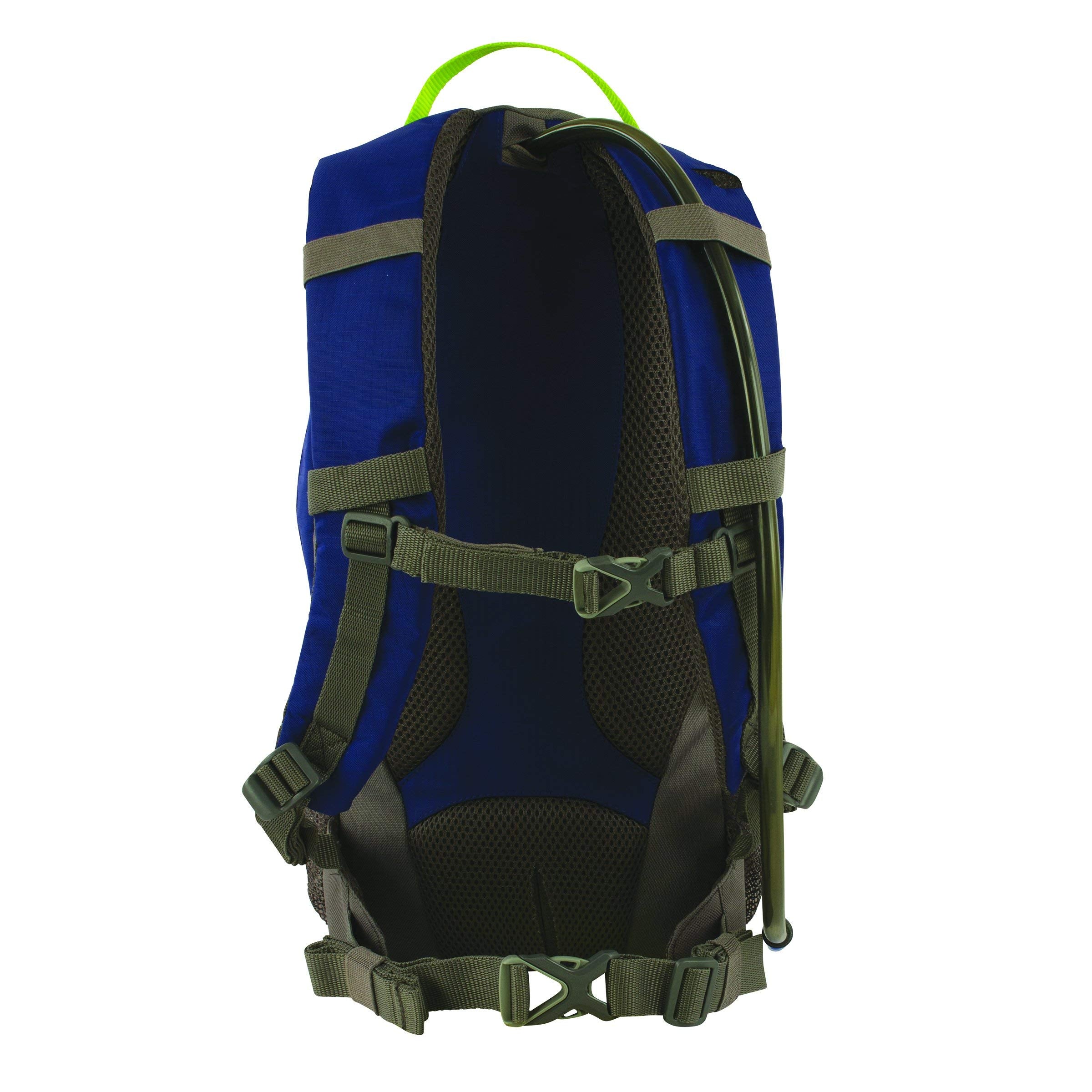 Outdoor Products Mist Hydration Pack four compression straps stabilize the load.