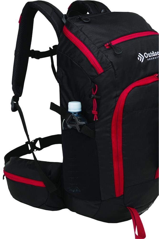 Outdoor Products Shasta 35L pack compact dimensions and 35L capacity suit hiking and travel.