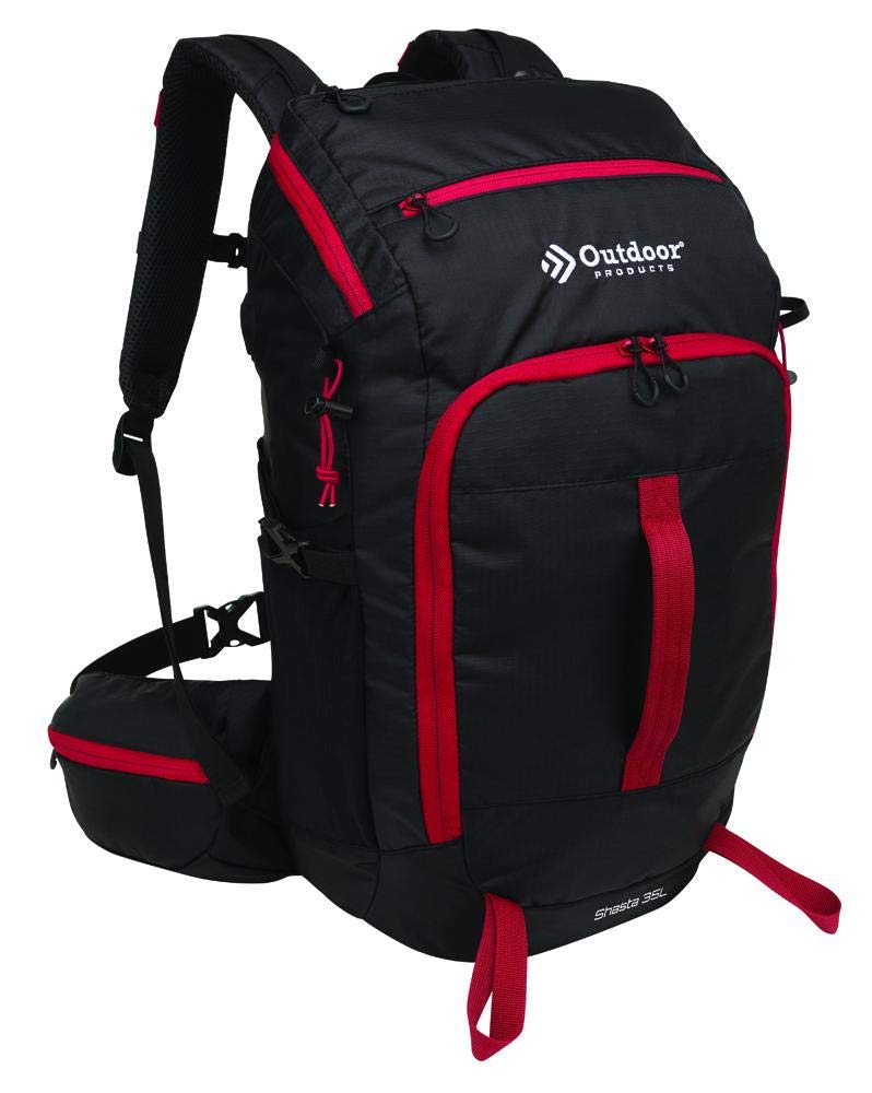 Outdoor Products Shasta 35L pack main compartment offers quick access on the trail.