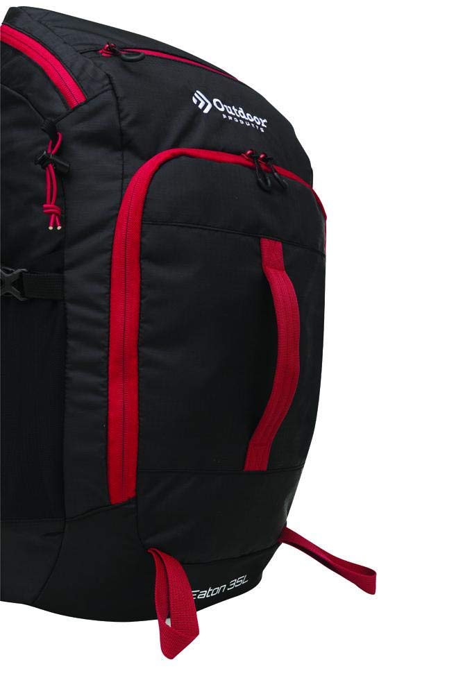 Outdoor Products Shasta 35L pack side and waist pockets organize essentials for adventures.