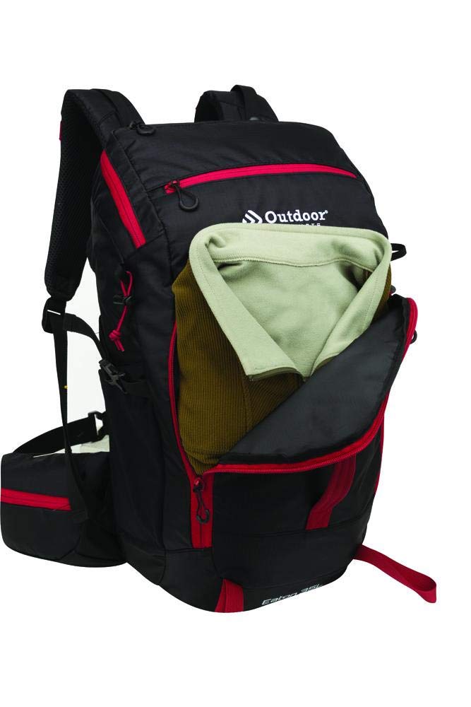 Outdoor Products Shasta 35L pack top pockets keep small items within reach on hikes.