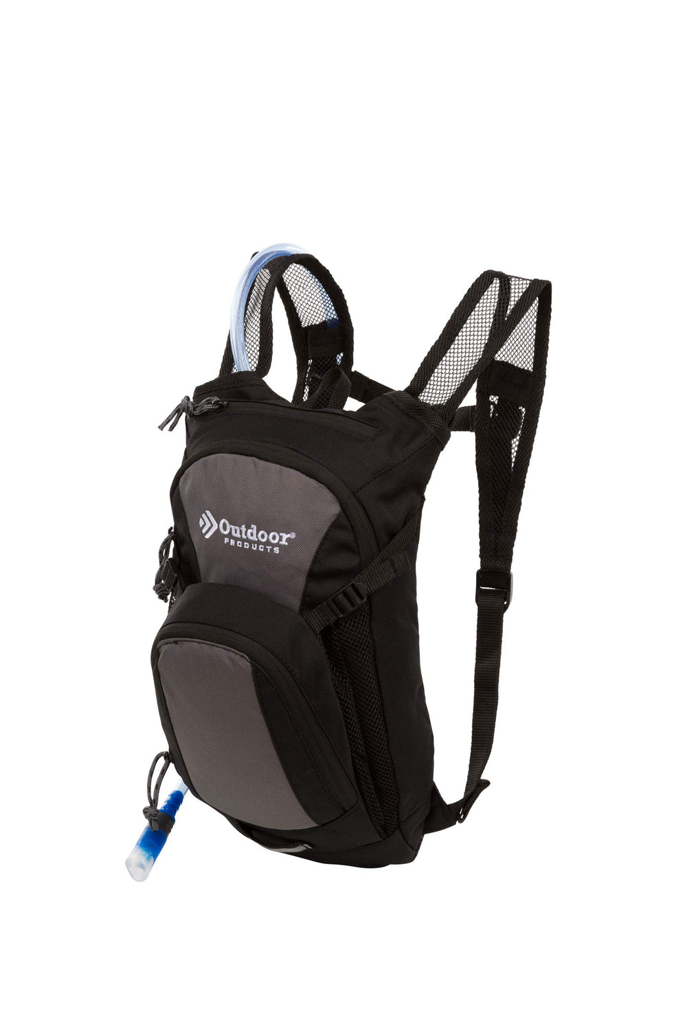 Outdoor Products Tadpole hydration pack side view showing accessible pockets for essentials