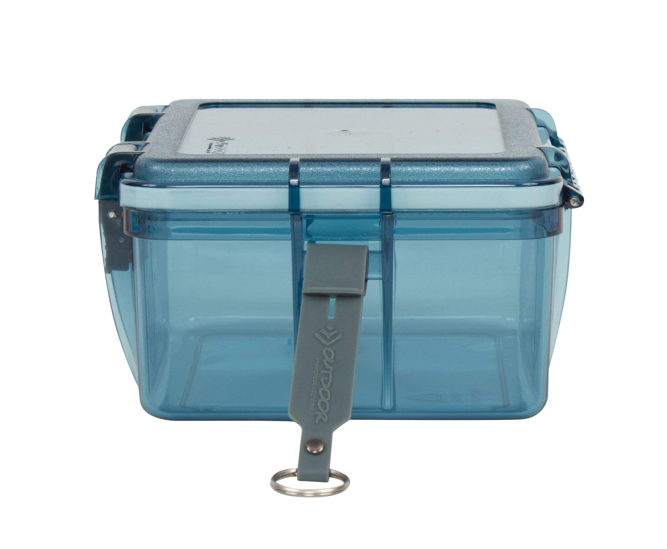 Outdoor Products Watertight Box translucent polycarbonate highlights durable construction.