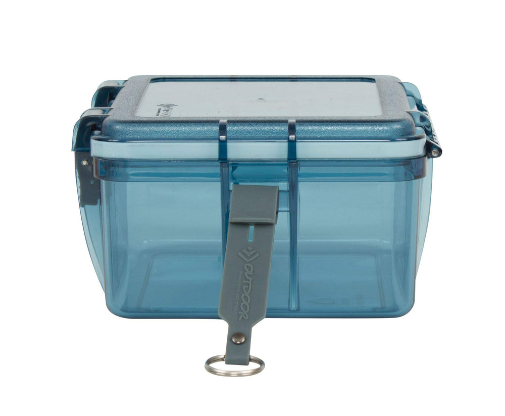 Outdoor Products Watertight Box translucent polycarbonate highlights durable construction.