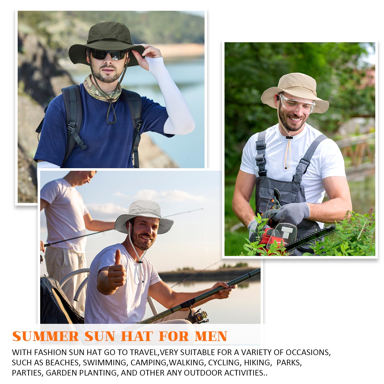 Versatile outdoor sun hat for beach, hiking, camping