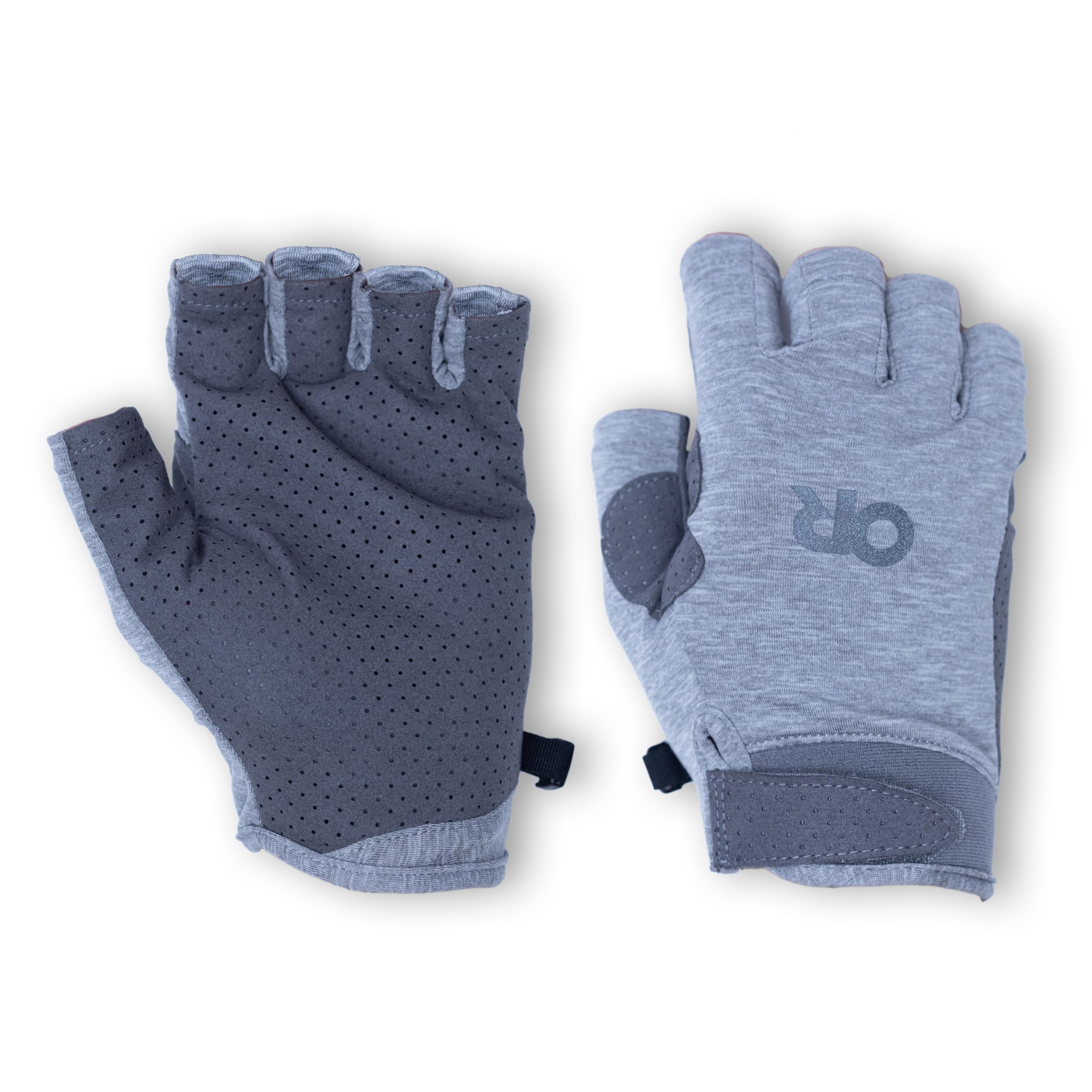 Outdoor Research ActiveIce Chroma Sun Gloves in Grey Heather provide UPF protection and cooling for sunny hikes.