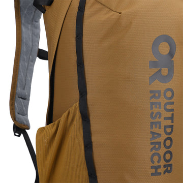 Outdoor Research Adrenaline Day Pack 20L in Coyote, shoulder straps highlight comfort