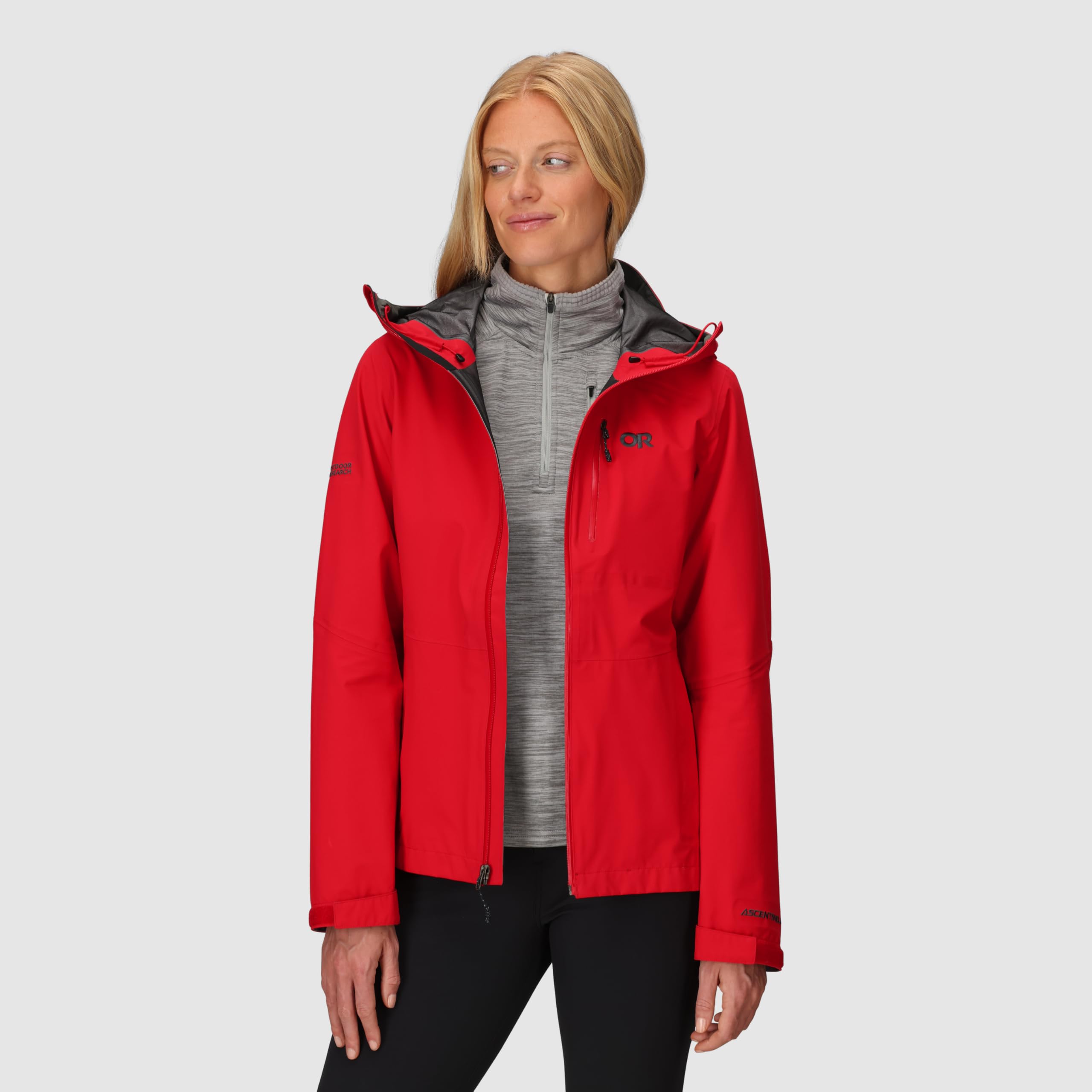Outdoor Research Aspire 3L jacket pockets keep essentials secure on outdoor adventures