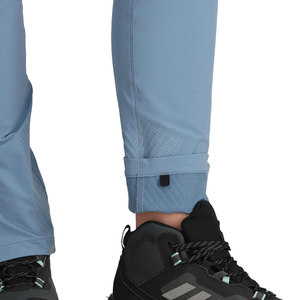 Bluesign label on Outdoor Research Cirque Lite pants signaling sustainable materials